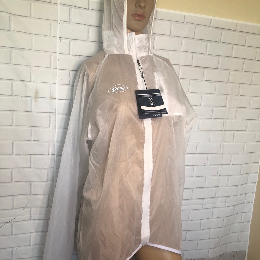 Dooy White and Tan Hooded Jacket